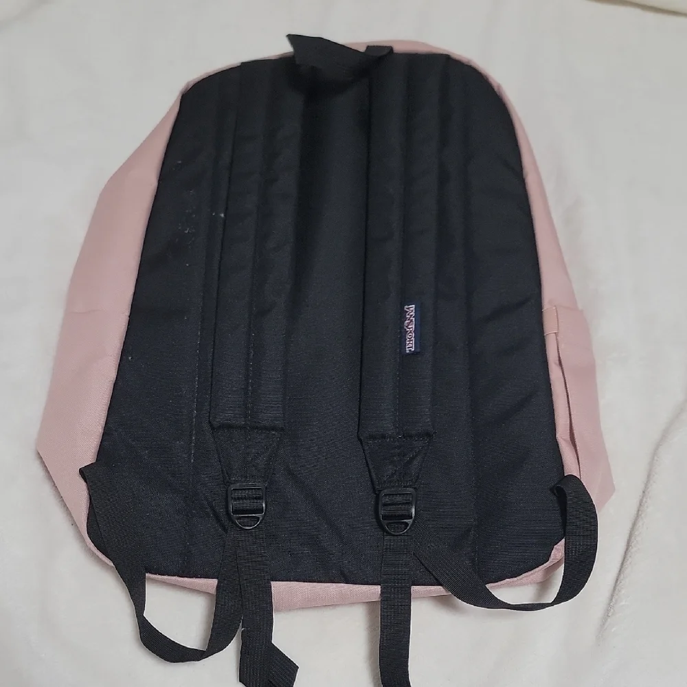 Like New Jansport Light Pink Classic Backpack W/ Front, Inside And Side Pocket